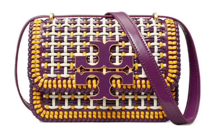 TORY BURCH Eleanor Patent Leather With Leather Trim Crossbody Bag, Shoulder Bag Small Women's