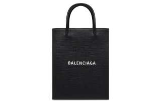 Balenciaga Square Cow Leather Tote Bag, Shopping Bag, Handbag Large Women's Black