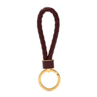 Bottega Veneta Sheepskin Keychains Unisex Dark Purple