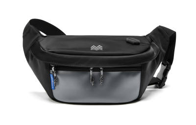 Land Gulls Nylon Crossbody Bag, Fanny Pack, Sling Bag Regular Unisex Black/White