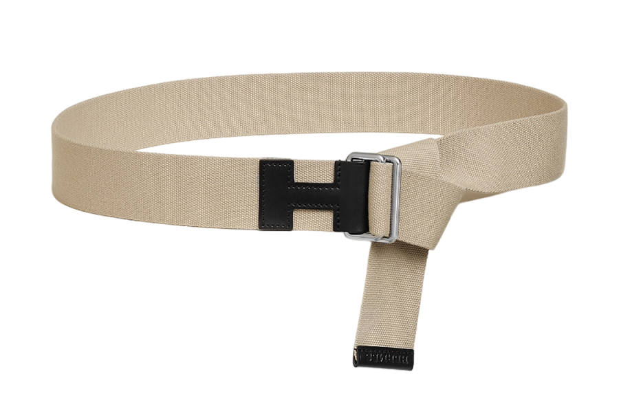 HERMES HERMES Nomade Fabric, Metal Belts Men's 4cm
