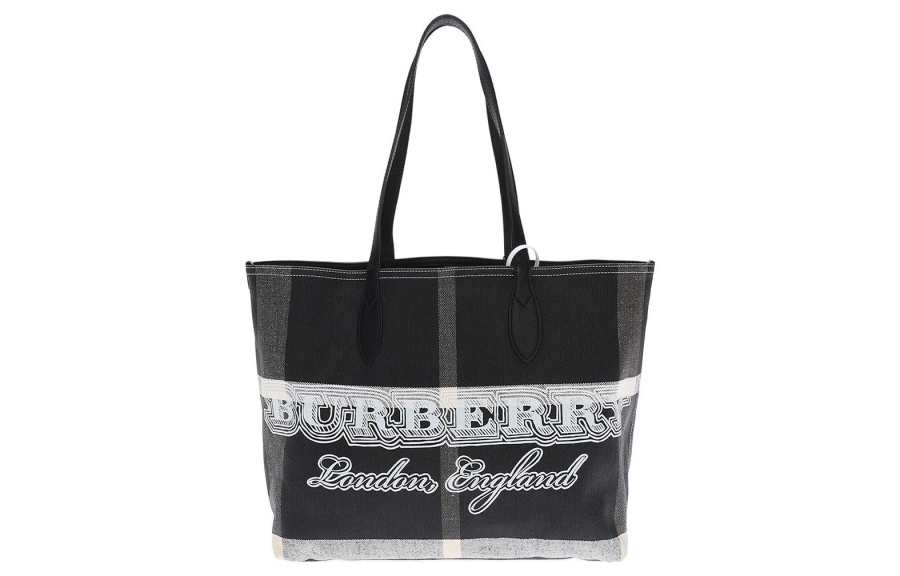 Burberry Artificial Leather Tote Bag, Shopping Bag, Shoulder Bag, Handbag Women's Black