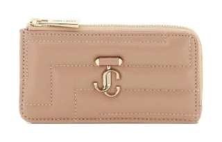 Jimmy Choo Quilting Nappa Leather Card Holder, Wallet Women's Beige