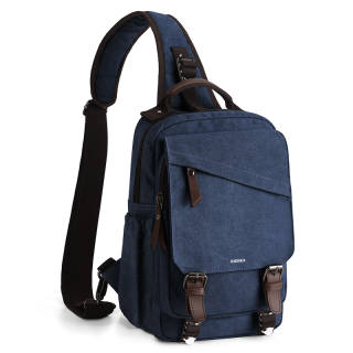 RIOREX Washable Canvas Denim Crossbody Bag Shoulder Bag Sling Bag Handbag Large Men's Multicolor