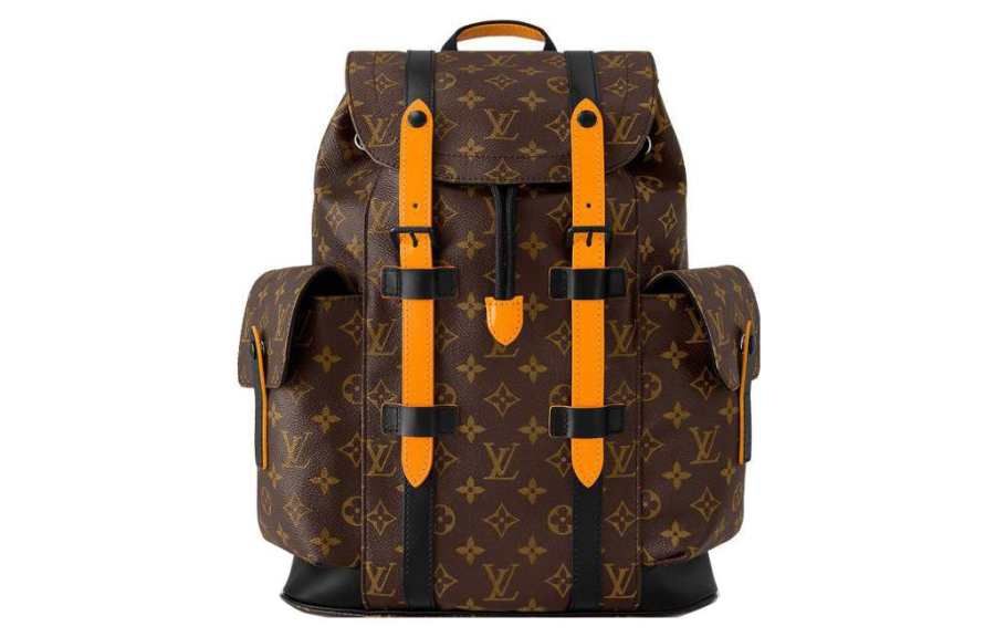 LOUIS VUITTON LOUIS VUITTON CHRISTOPHER Coated Canvas With Leather Backpack Small Women's Brown