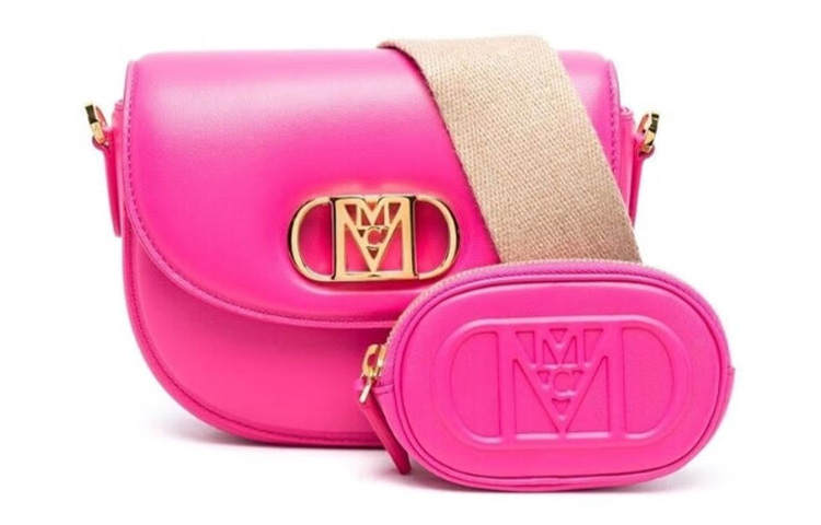 MCM Mode Travia Sheepskin Crescent Bag, Combo Bag, Shoulder Bag, Crossbody Bag Mini Women's Purple