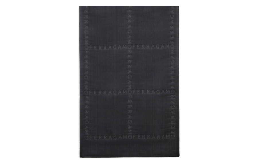 Ferragamo 【Previous Season】logo-jacquard silk scarf