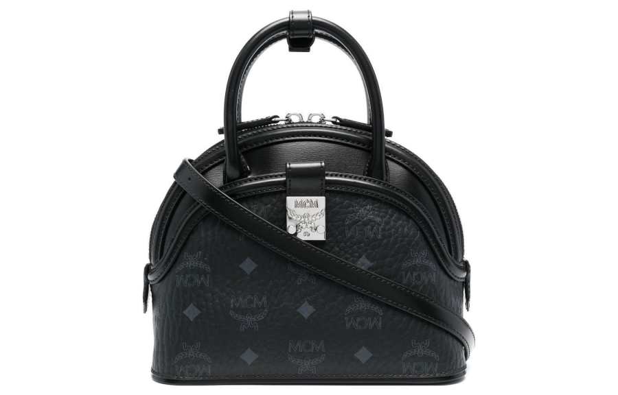 MCM Coated Canvas With Leather Shoulder Bag, Crossbody Bag, Handbag Women's