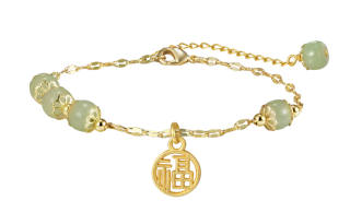 CAROMAY Bracelets Green Jade Women's