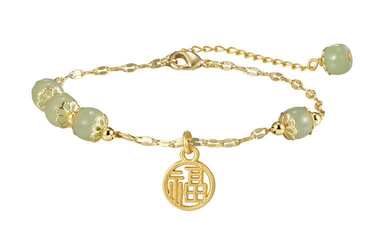 CAROMAY Bracelets Green Jade Women's