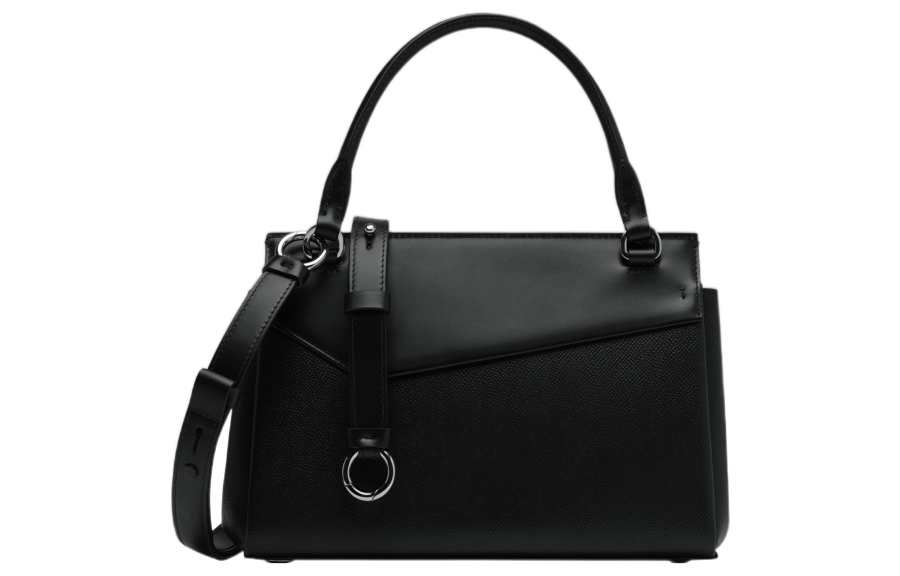 Maison Margiela Snatched Calfskin Shoulder Bag, Crossbody Bag, Handbag Small Women's Black