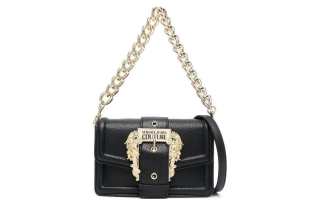 VERSACE JEANS COUTURE Polyester Handbag, Shoulder Bag Women's Black