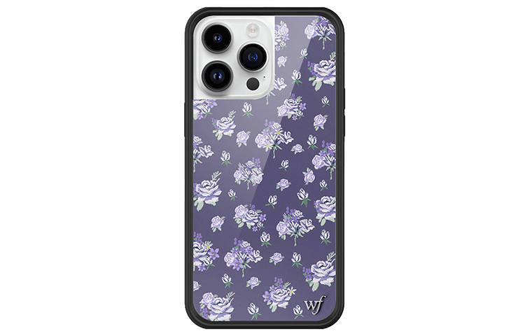 WILDFLOWER Silicone Material Sugar Plum Flowers Phone Cases Compatibility Apple IPhone 15/14 Pro/Ma Girlish