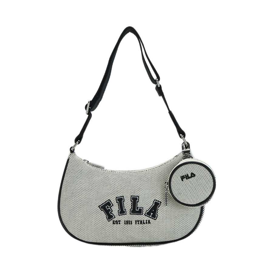 FILA Fabric Crescent Bag Shoulder Bag Small Women's Dachshund Umber