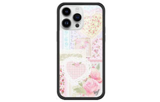 WILDFLOWER Silicone Material Lace Edge Floral Cloth Phone Cases Compatibility Apple IPhone 14 Pro/Max Girlish