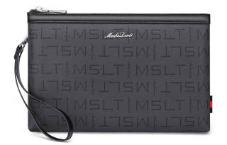 MashaLanti PVC Handheld Bag Envelope Bag Clutch Regular Men's Black