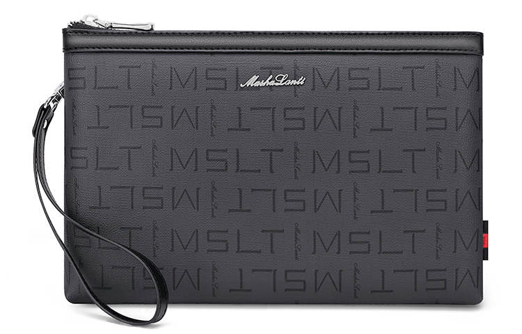MashaLanti PVC Handheld Bag Envelope Bag Clutch Regular Men's Black