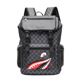 SURELAPTOP Pu Laptop Bag Backpack Unisex Checkerboard