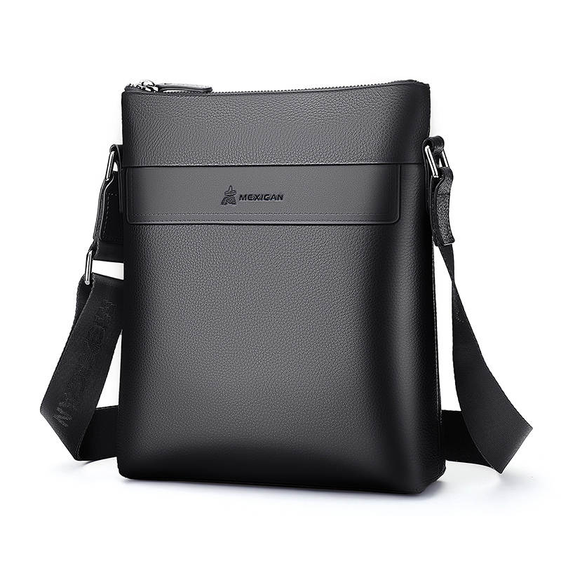 MEXICAN Business Cow Leather Crossbody Bags Men's Black/Coffee