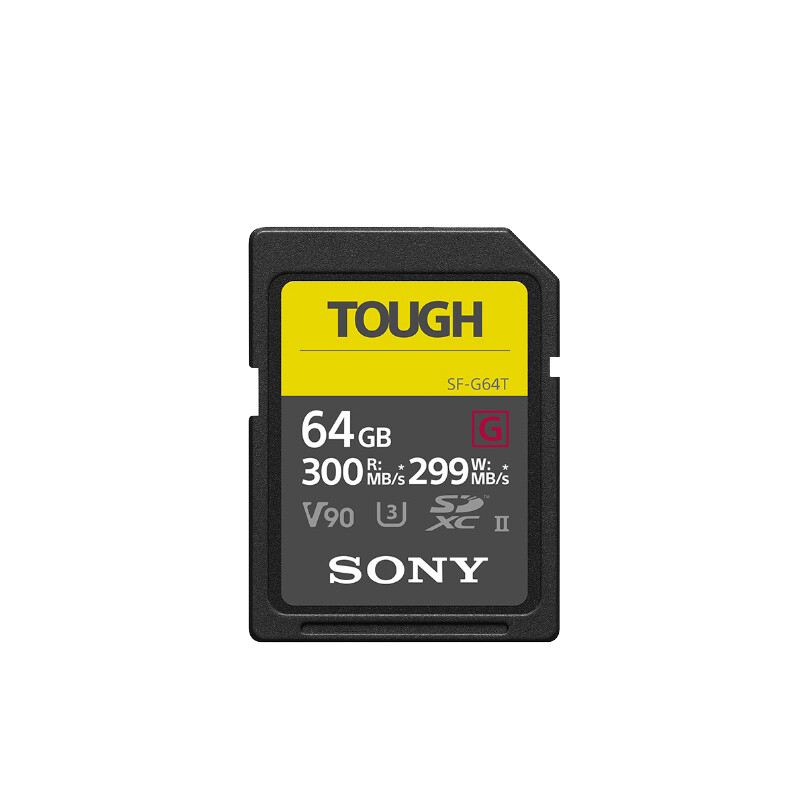 SONY 64GB Camera SD Card SF G64T/T1 SF G Collection TOUGH Size Three Proofings Card, Reads 300MB/S