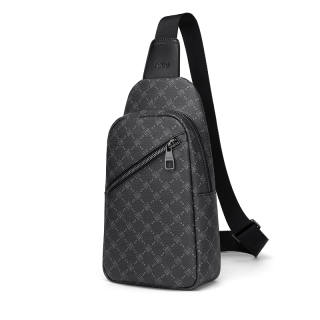 POLO Synthetic Leather Sling Bag Men's Dark Gray