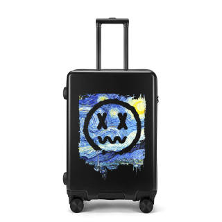 BLAN BUNNY ABS+PC Travel Suitcase Luggage Unisex Black/White/Yellow