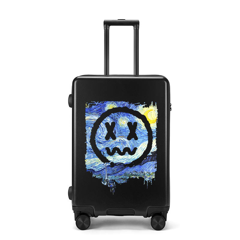 BLAN BUNNY ABS+PC Travel Suitcase Luggage Unisex Black/White/Yellow