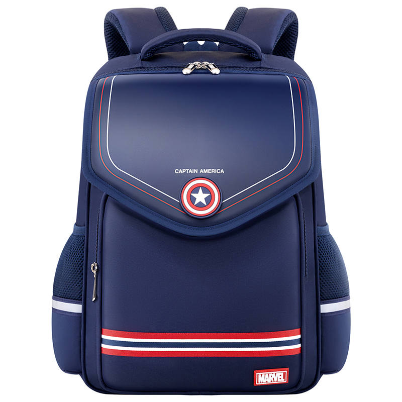 Disney Disney Marvel, Collaboration Polyester PU Leather Student Bag Large Men's Blue, Black