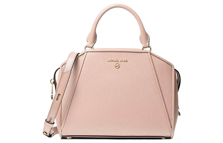 MICHAEL KORS MK Cleo Leather Dome Bag, Shoulder Bag, Crossbody Bag, Handbag Small Women's Pink