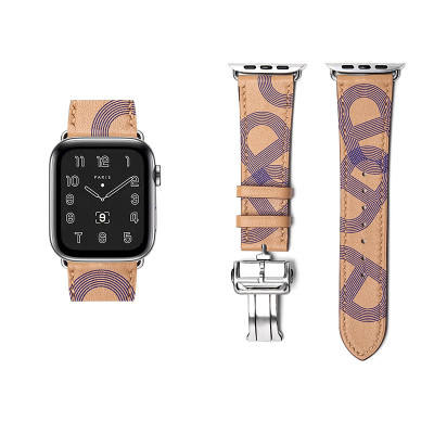 Vobafe Strap Apple Compatibility Cowhide Leather Material 43mm Unisex