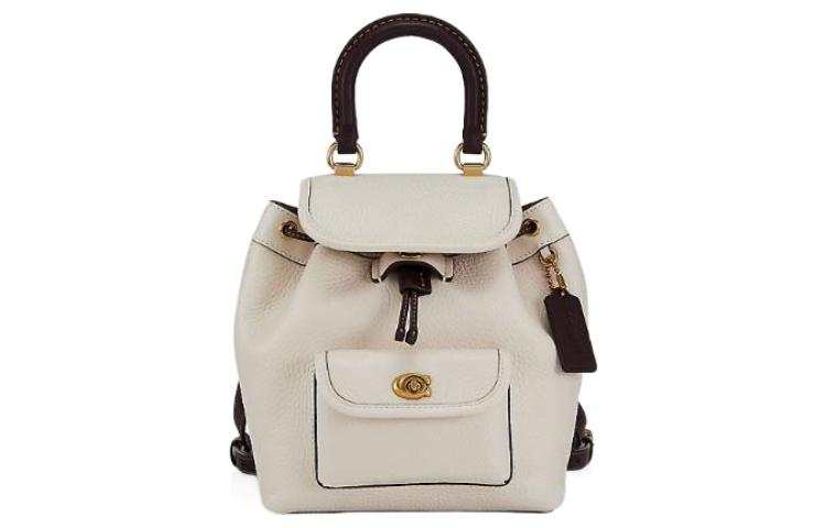 COACH COACH Riya Cow Leather Backpack Medium Women's White