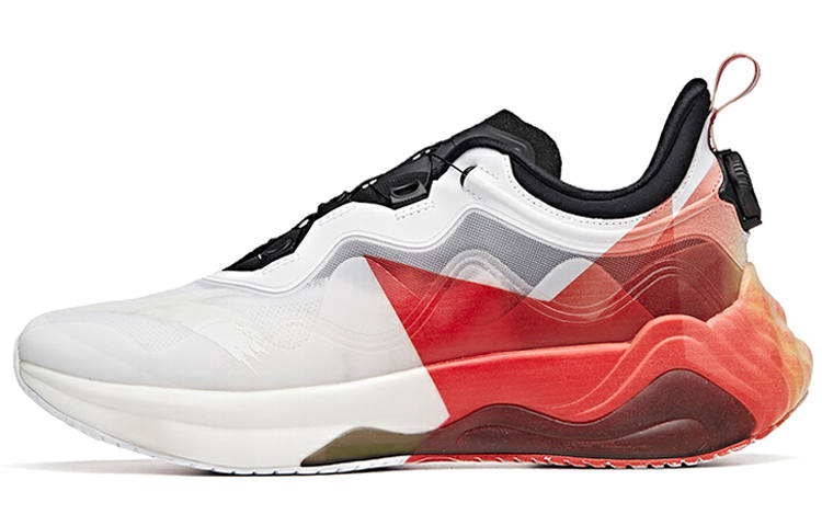 Anta Textile, Synthetic Leather Cushioning Slip Resistant Coverage Low top Running Shoes Men's Red White