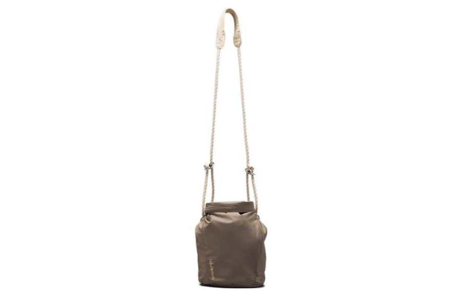 Lululemon Roll Top Nylon Crossbody Bags Unisex Coffee