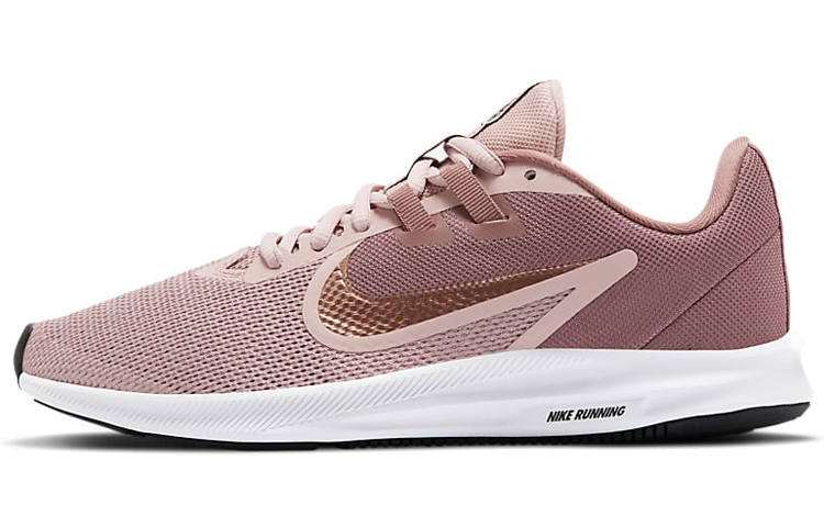 Nike Nike Downshifter 9 Fabric Slip Resistant Cushioning Low top Casual Running Shoes Women's Pink Gold