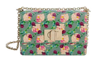 Furla 1927 Collection Textured Leather Shoulder Bag, Crossbody Bag Regular Women's Green