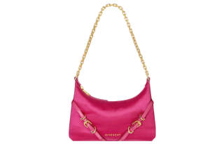 Givenchy Voyou Cow Leather Handbag, Shoulder Bag Women's Neon Pink