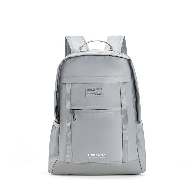 XTEP XTEP Polyester Backpack Regular Unisex Light Gray/Black/Light Khaki