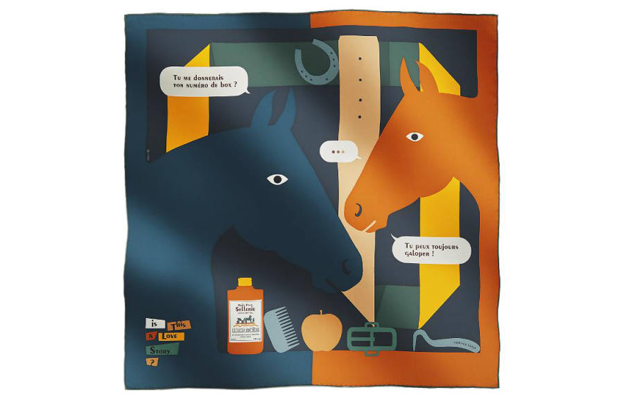 HERMES HERMES Scarves Women's Brown