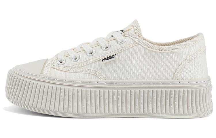 Warrior Platform Slip Resistant Abrasion Resistant Low top Canvas Shoes Women's Beige