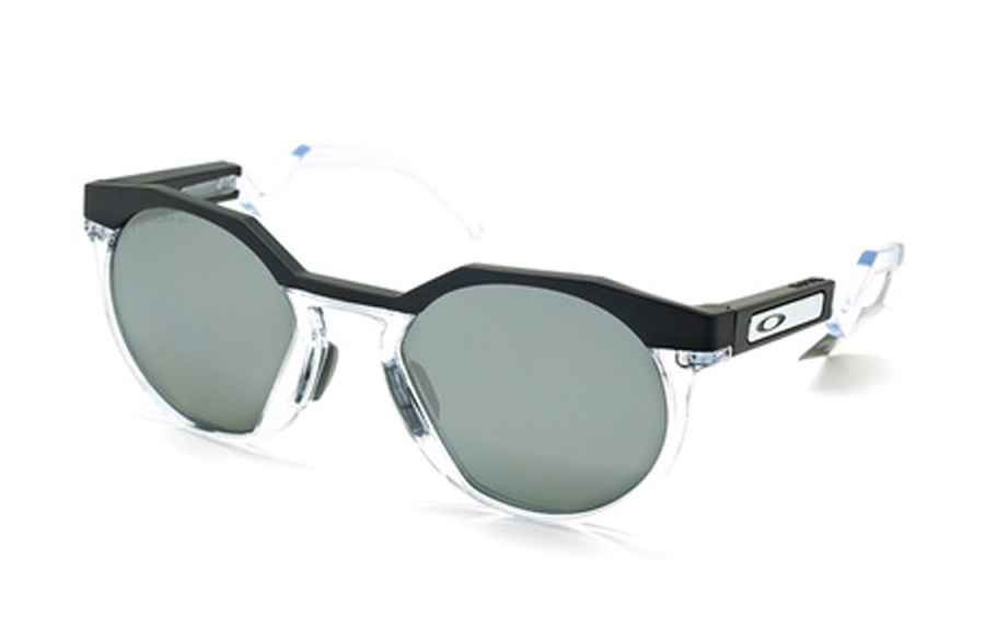 Oakley Oakley TR/Memory Plastic Irregular Shape Sunglasses Unisex Transparent/Black