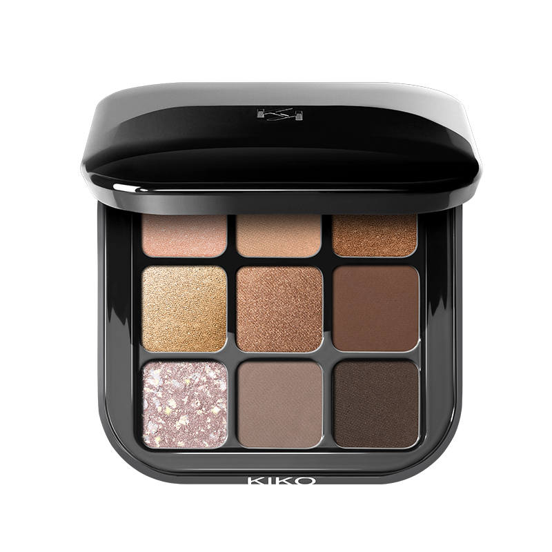 KIKO Black Magic Cube With Multi Effect Nine Colors Eye Shadows Easy to Blend Natural Smudge Proof 2.5g