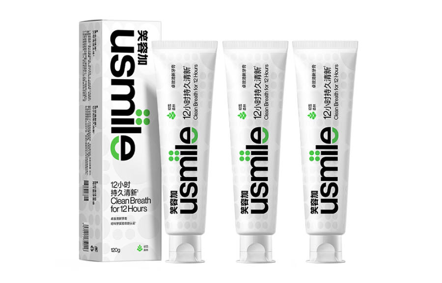 Usmile Effective Fresh Toothpastes, Repairing & Whitening, Breath Freshening, Stain Removal, Thin Ice Ocean 120g