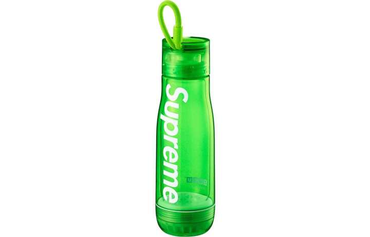 Supreme Supreme Logo Print Double Layer Glass Cup With Handle Rope 473ml Green