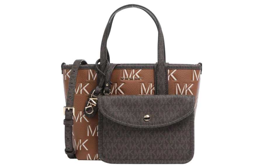 MICHAEL KORS Synthetic Leather Shoulder Bag, Crossbody Bag, Handbag Regular Women's Brown