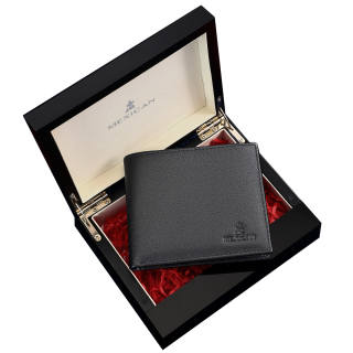 MEXICAN Top Grain Cow Leather Wallet Regular Men's Black