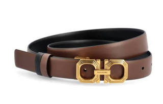 Ferragamo 【Previous Season】Gancini-buckle leather belt