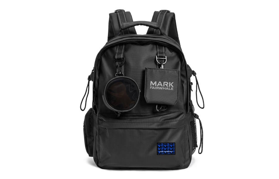 FAIRWHALE FAIRWHALE Pu Backpack Large Unisex Black/White