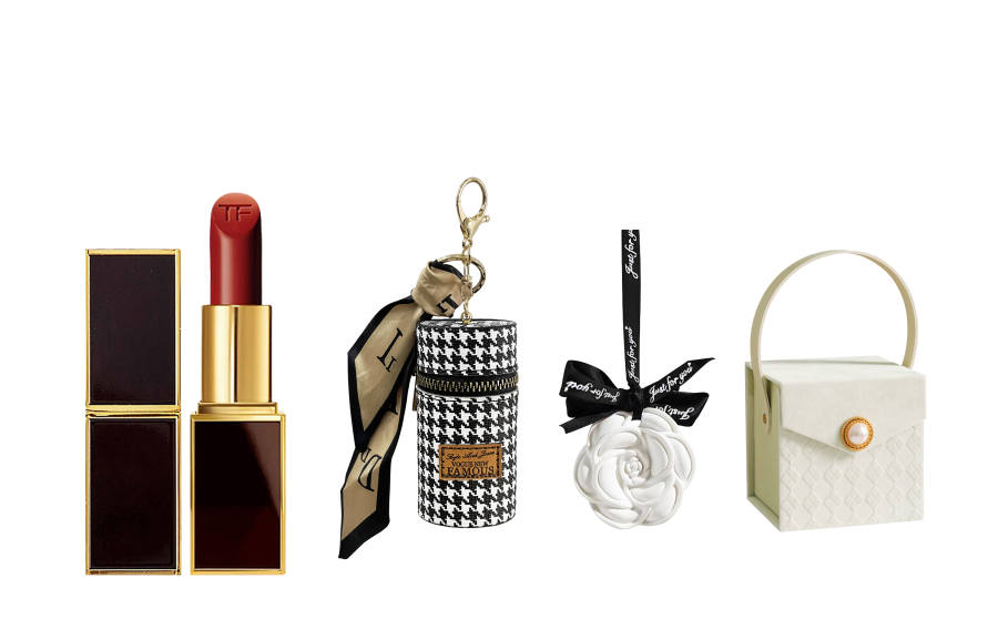 SAINT LAURENT Embossed Square Tube Sample Set Lipstick Perfume Aromatherapy Gift Sets Shimmer Natural Sample Kits