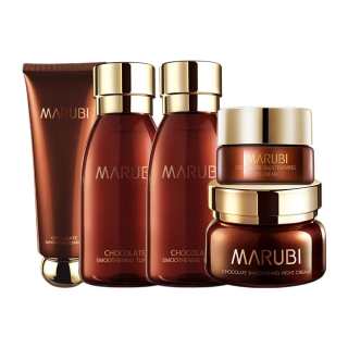 MARUBI Chocolates Silky Cleanser, Water Cream, Eye Cream Deluxe Sample Combination Travel Kit