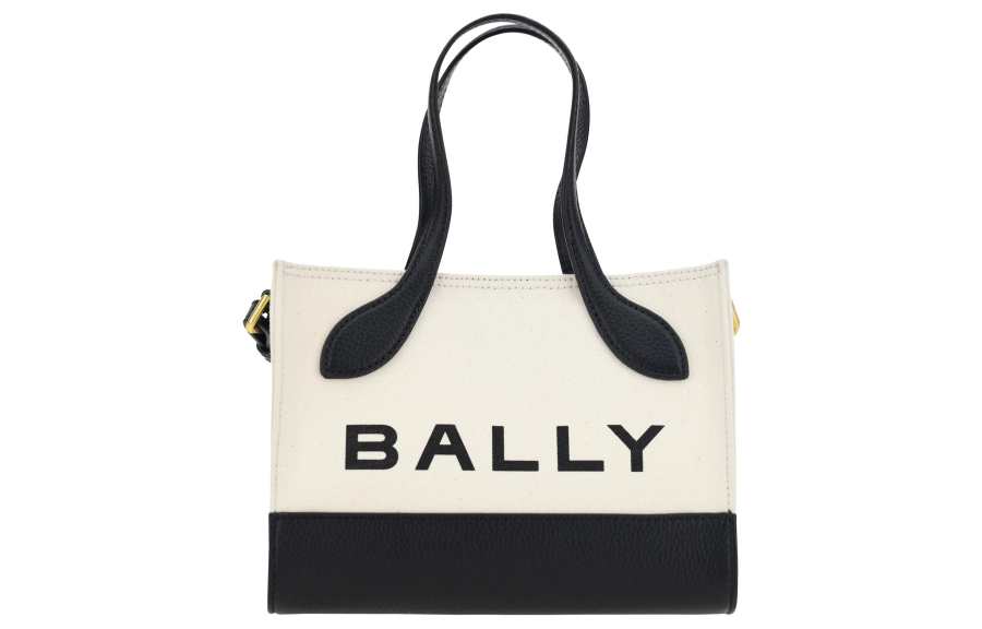 BALLY Minimalist Style Fabric Tote Bag, Shopping Bag, Handbag, Shoulder Bag, Crossbody Bag Regular Women's White